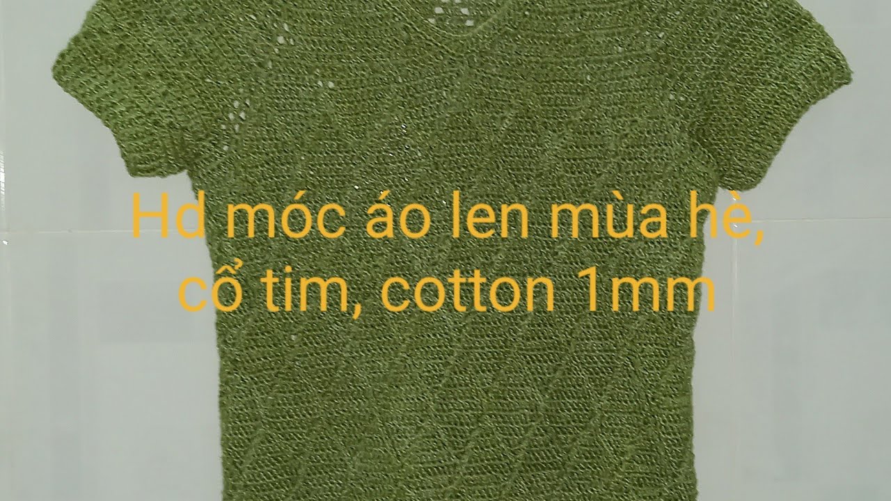 Hd móc áo len họa tiết kim cương. phần 1.2