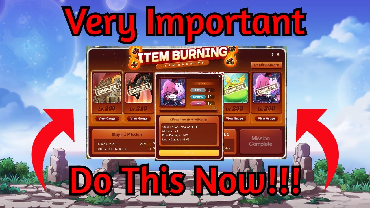 [Maplestory] Item Burning Important Changes, Huge Stat Gains, Do This Now!