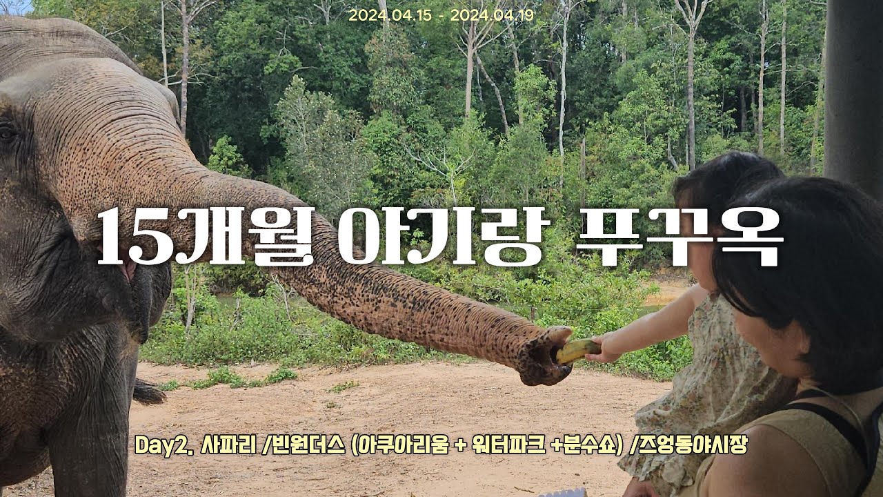 15개월 아기랑 푸꾸옥 3박5일 day2｜풀만리조트 조식｜사파리｜ 빈원더스 (아쿠아리움,워터파크,원스쇼) ｜즈엉동야시장, 발마사지