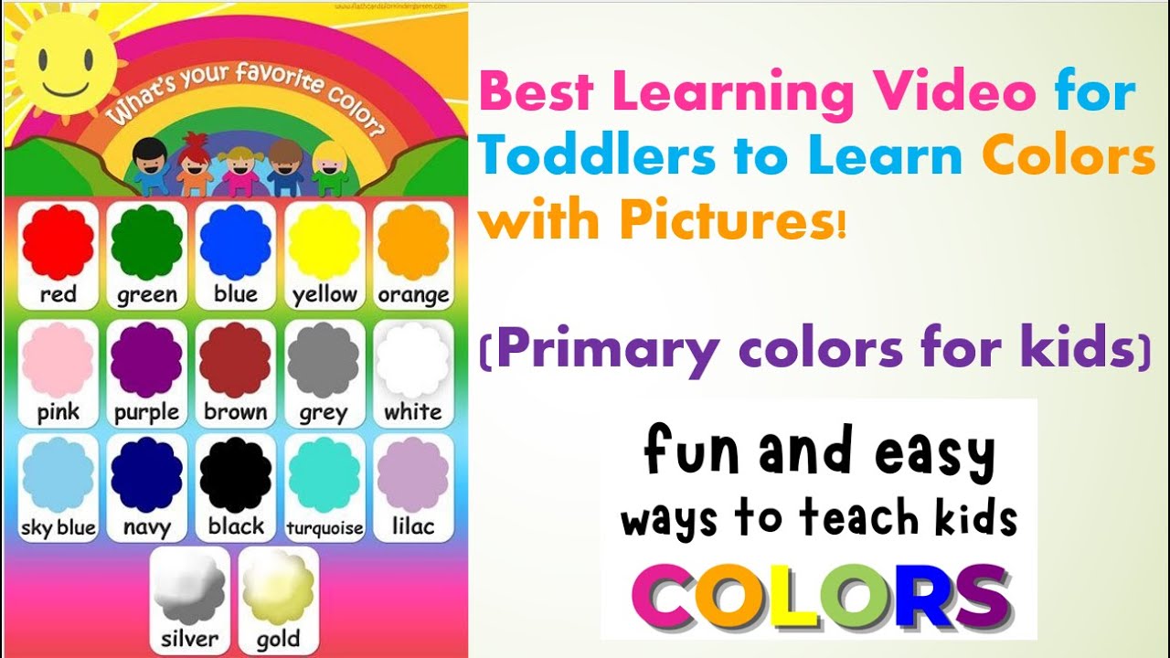 Color names for kids|  Best Learning Video for Toddlers Learn colour name and spellings!