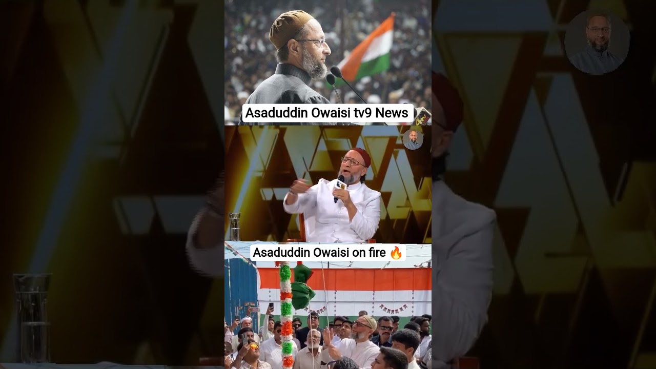 Asaduddin Owaisi tv9 news channel latest video 🔥💥 #aimim #shorts