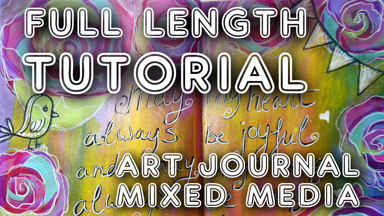 Studio Time 7 - ''Happy Birthday'' art journal mixed media tutorial