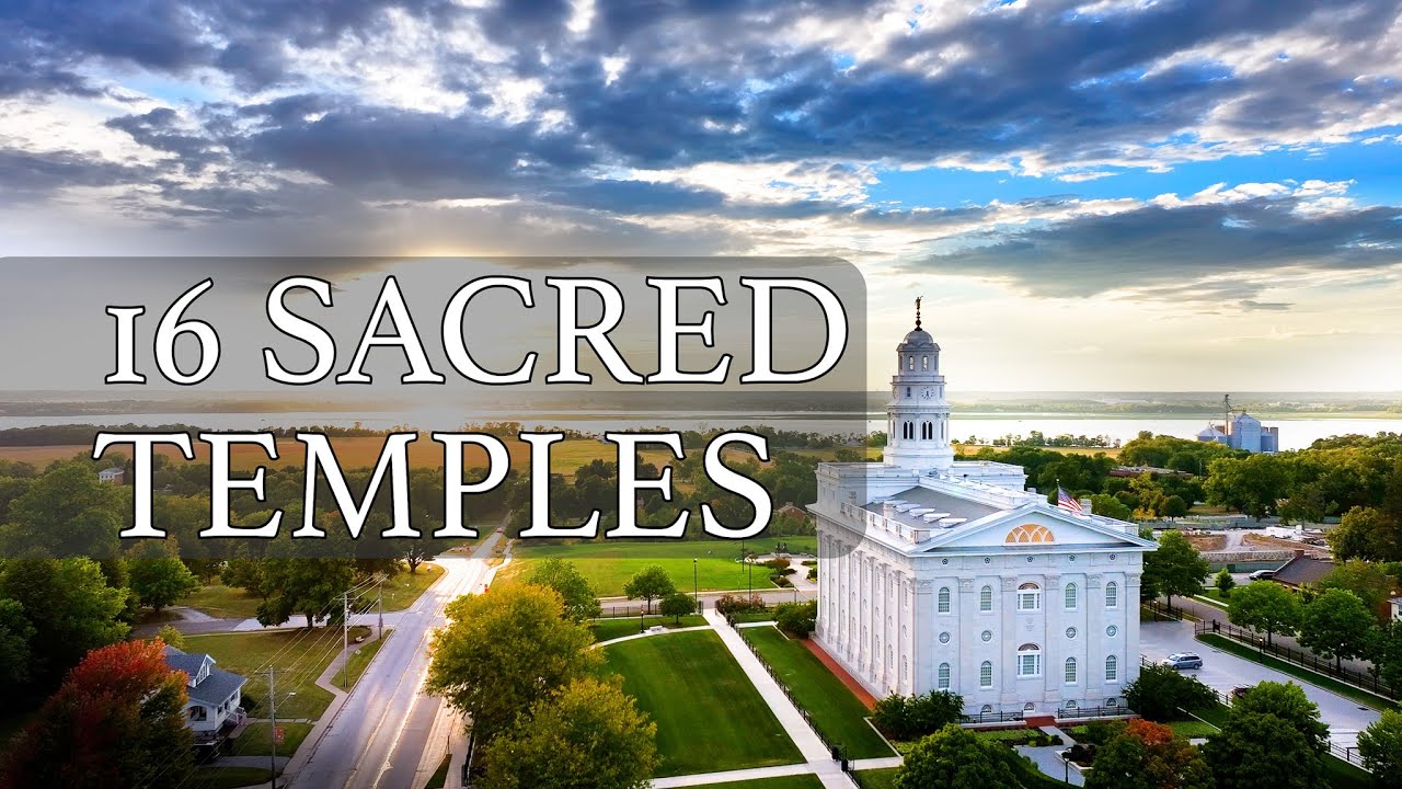 Sacred LDS Mormon Temples with Sunrises & Sunsets in 4k