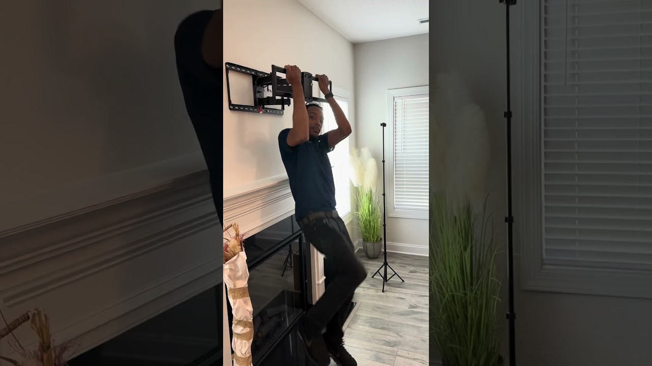 75&rdquo; LG TV and Floating soundbar, check it out! 👌🏾 #tvmounting #diy #tvmountingservice