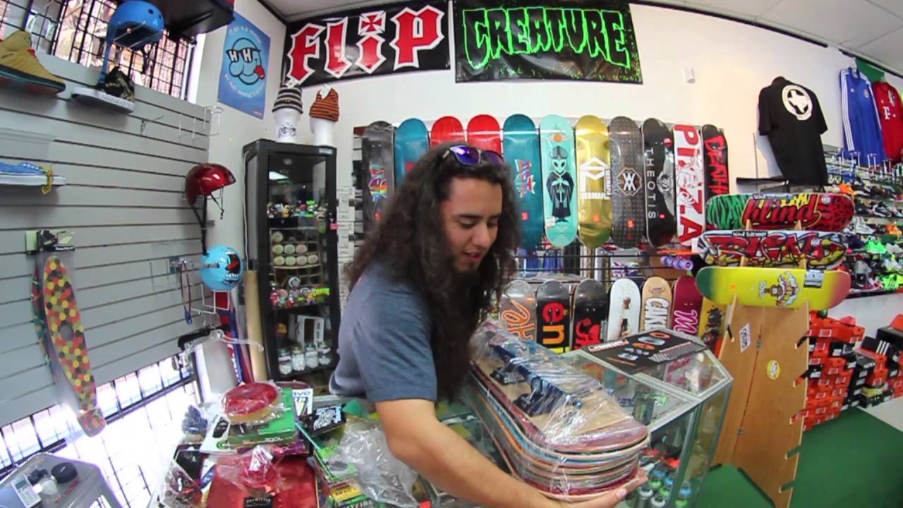 Unboxing at the skate shop