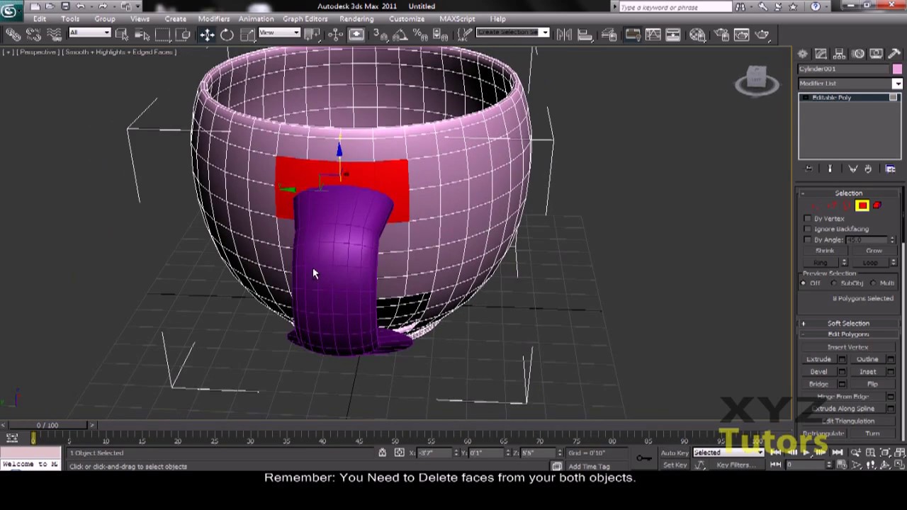 3DSMax Tutorials: Making Cup Using Connect (Compound Objects)