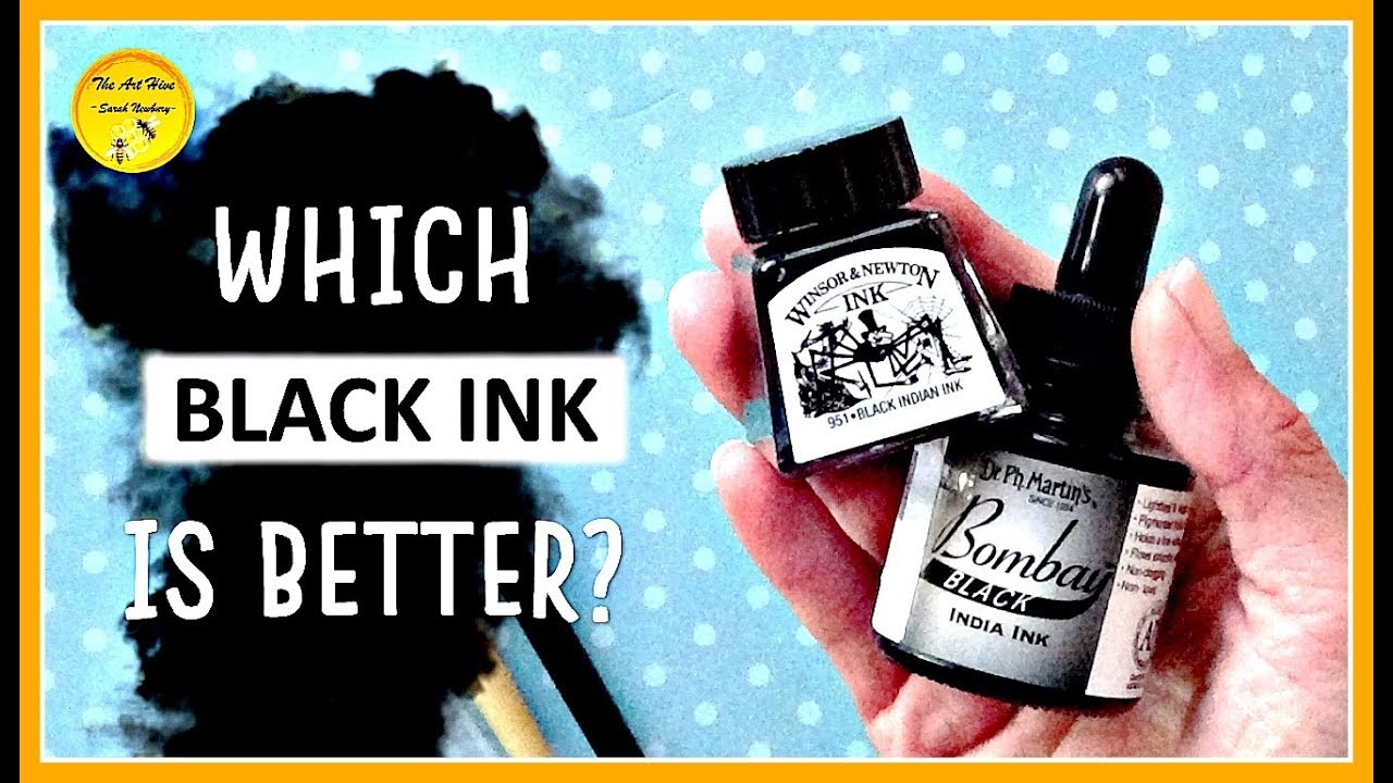 СРАВНЕНИЕ ЧЁРНЫХ ЧЕРНИЛ! - ЧЕРНИЛА Dr. Ph. Martin's VS Winsor and Newton | Inktober 2018
