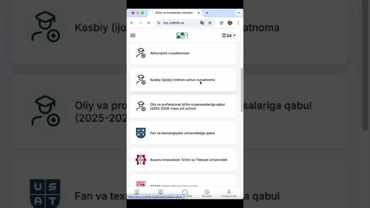 ijodiy imtihonlar uchun abiturient ruhsatnomasi olish #abituriyent #ijodiyimtihon #dtm2025ruhsatnoma
