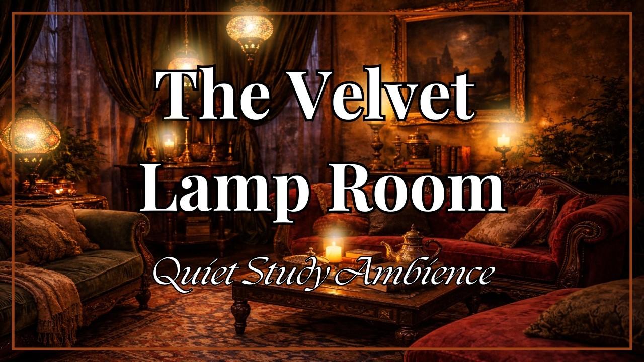 The Lamp Room | Cozy Glow & Nighttime Sounds | Magical Study Ambience