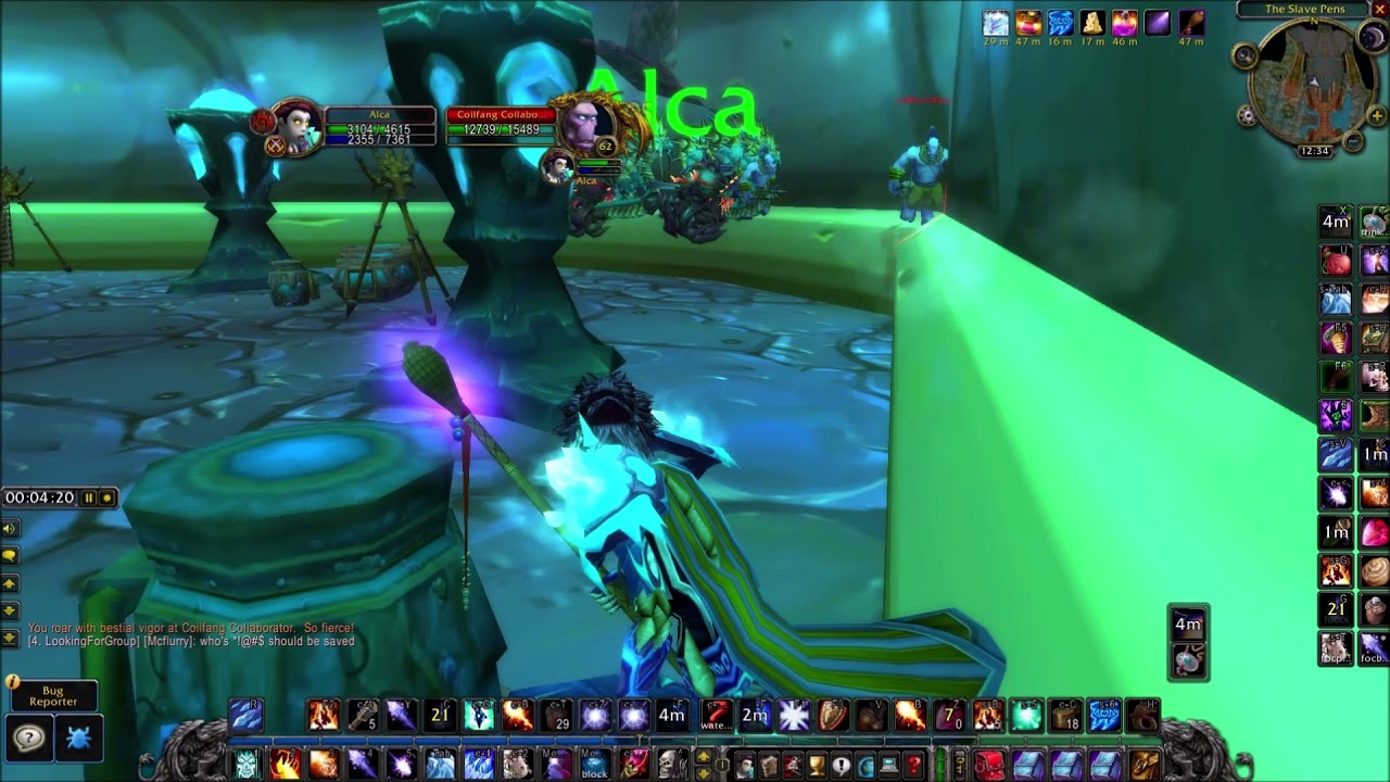 TBC Classic (Beta) - Slave Pens Mage Flamestrike farm ~400k exp/h - 12minutes