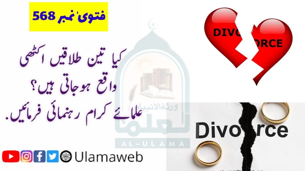Talaq e Salasa, Aik Waqat Me 3 Talaqein ho jati hain?  Ulama Tube Official, Ulama Fatwa Council, 568