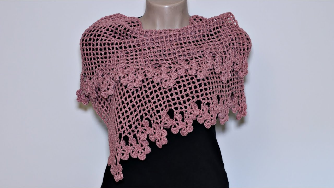Pashmina em crochê