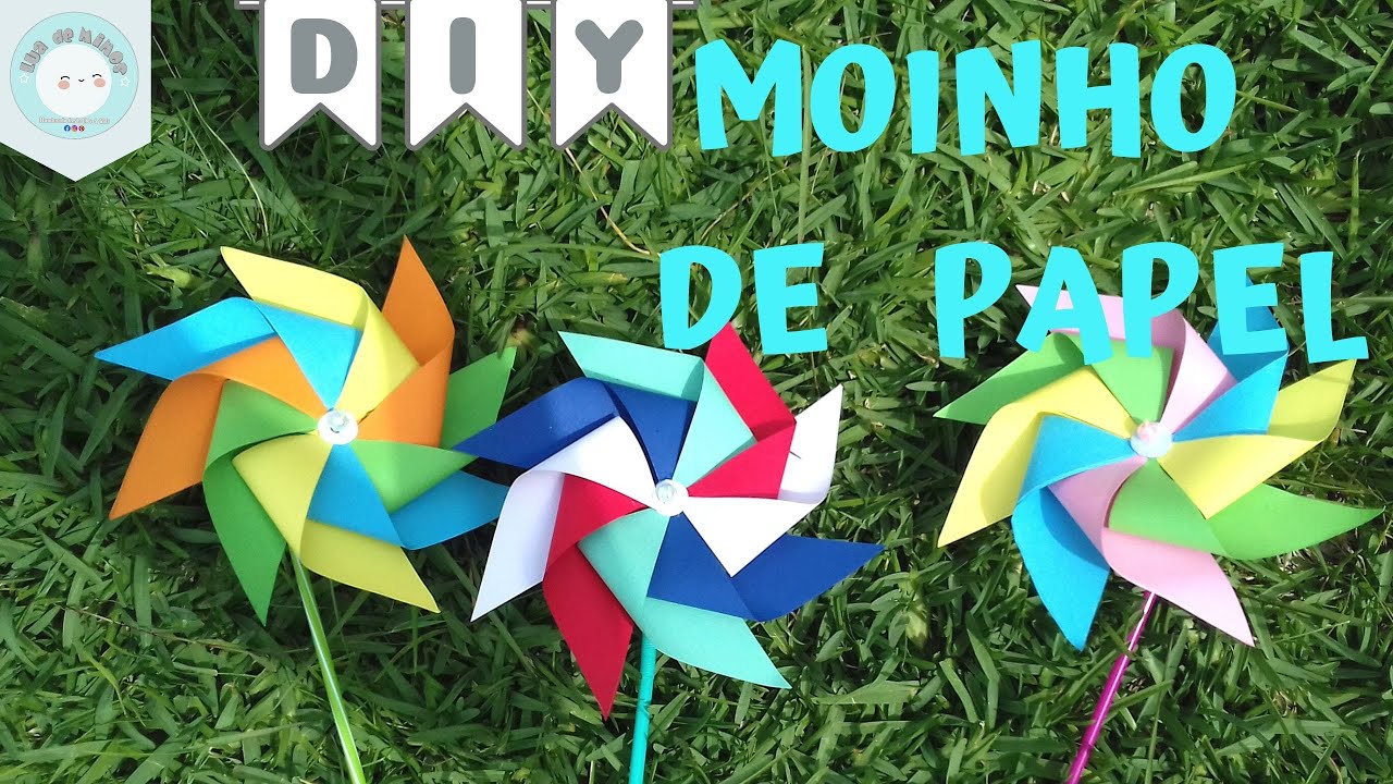 DIY- Moinho de papel ( com 8 pontas)