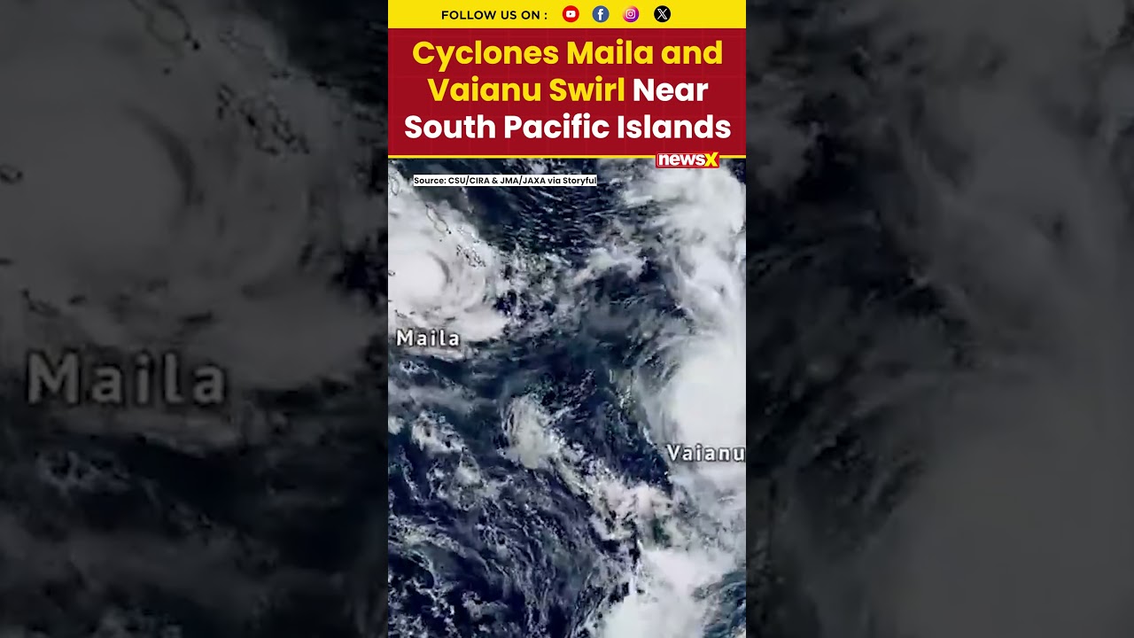 Two Powerful Cyclones Hit Pacific Islands, Satellite Footage Shows Impact #pacific