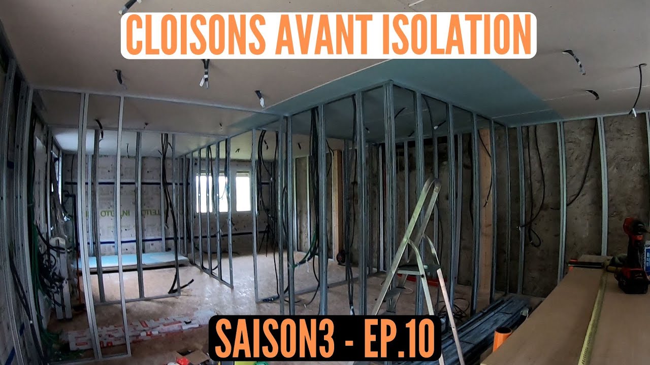 S3E10 RENOVATION GRANGE: LES CLOISONS AVANT L'ISOLATION! ENFIN LE DESSIN DES PIECES!