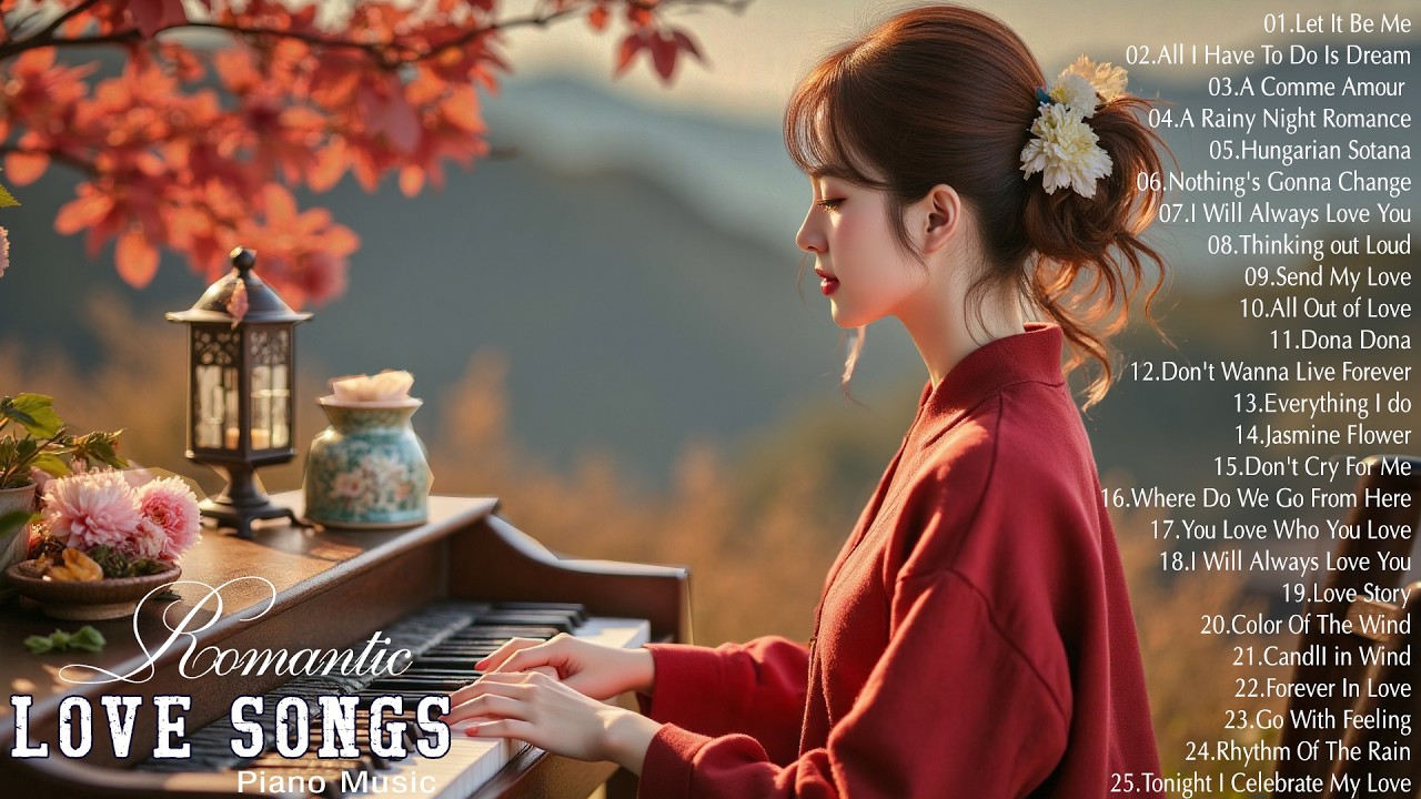 100 Beautiful Romantic Piano Melodies - Greatest Hits Love Songs Ever - Best Relaxing Piano Songs