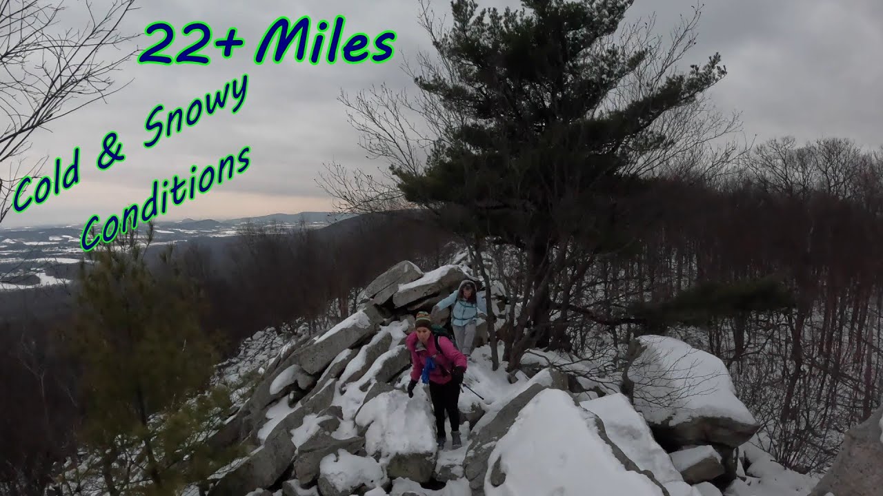 22+ Miles of Winter Weather & PA Rocks: Snowy Appalachian Trail Hike from Eckville PA - Ashfield Rd,