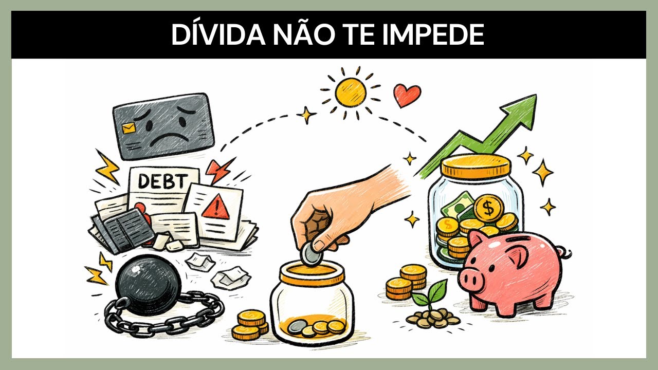 Mesmo com dívidas grandes, você pode começar a guardar dinheiro