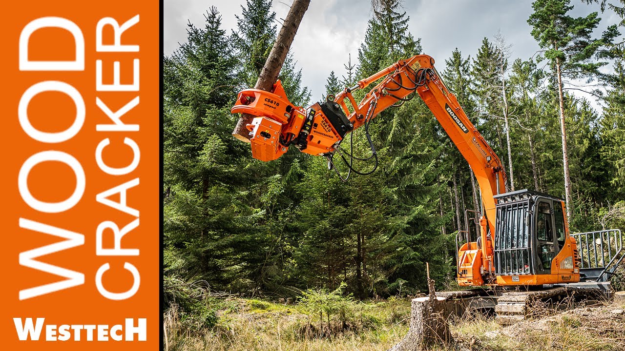 Pince scie Woodcracker CS610 compact sur pelle Doosan