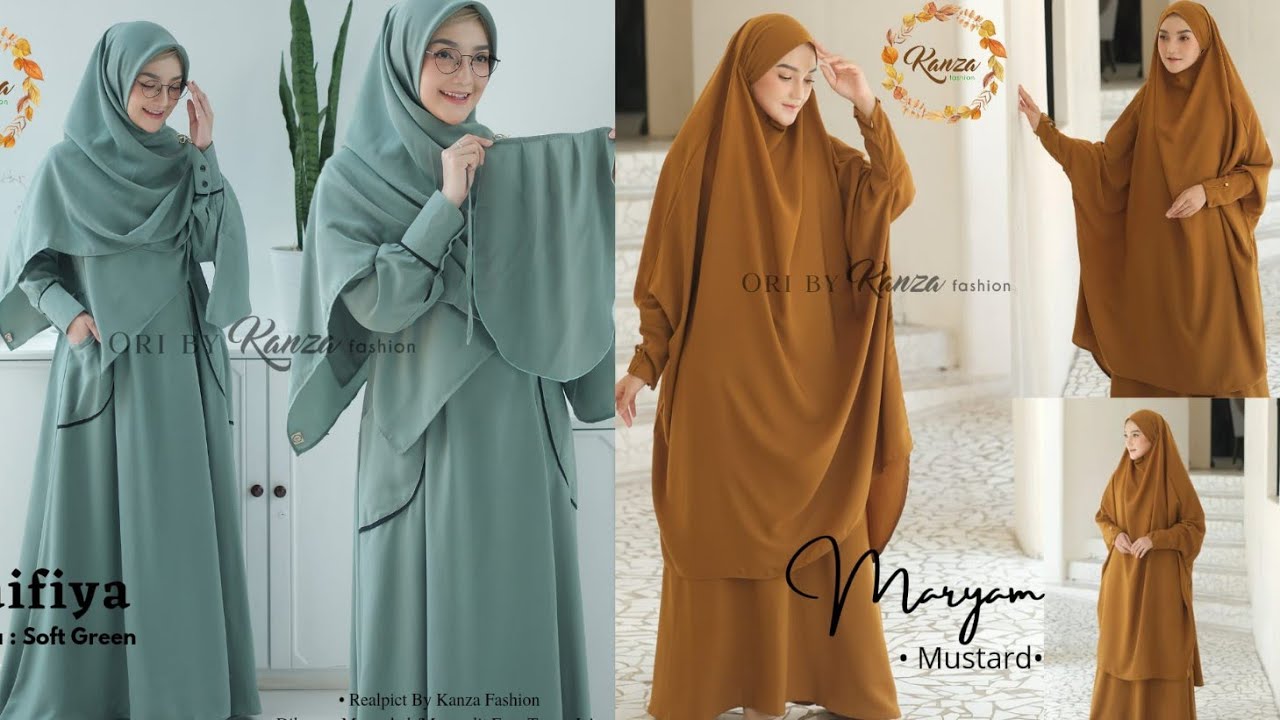 MODEL GAMIS SYAR'I SET HIJAB DAN CADAR TERBARU 2023 FASHION MUSLIMAH SYAR'I||YUNI MARSITA