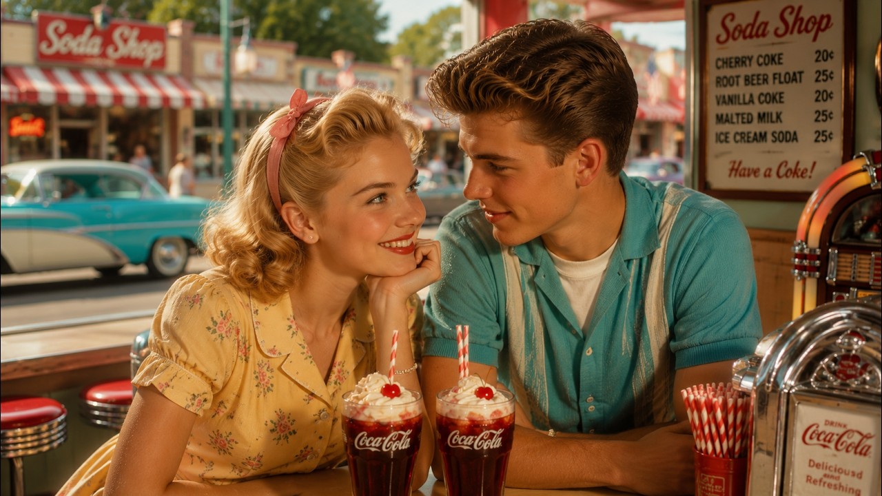 Soda Shop Summer Saturday ❤️ 1950s Jukebox Oldies | Cherry Cokes & First Love.