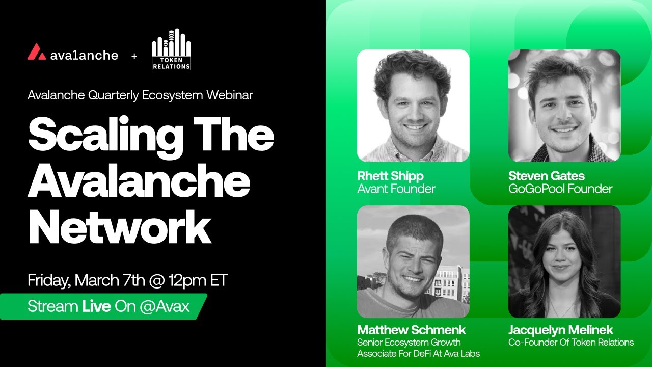 Scaling the Avalanche Network: Quarterly Webinar with Token Relations