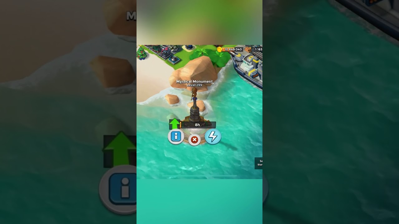 Boom Beach Mystical Monument Level 300 Upgrade #shorts