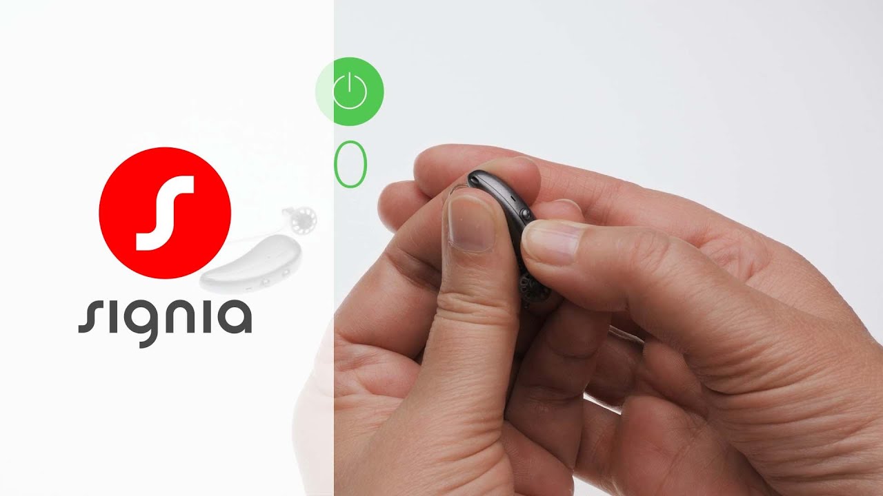 Pure Charge&Go IX - how to power a hearing aid on and off | Signia Hearing Aids