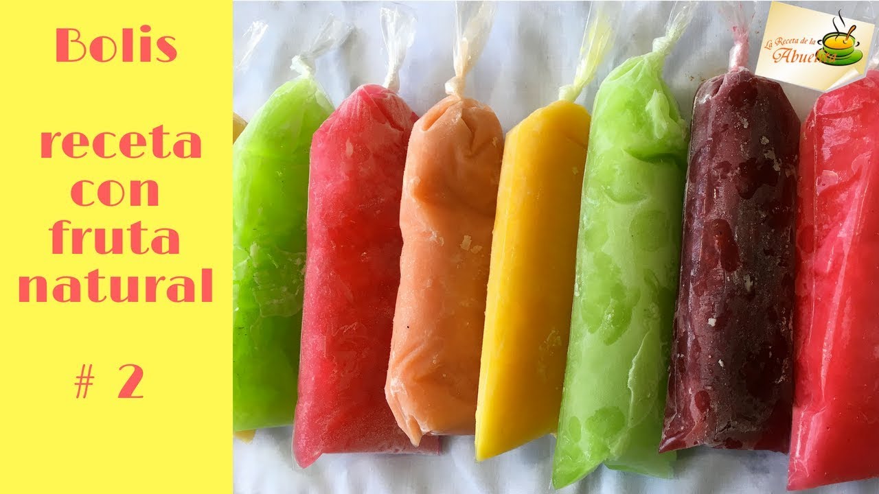 Bolis o congeladas receta con fruta natural 2 de 3