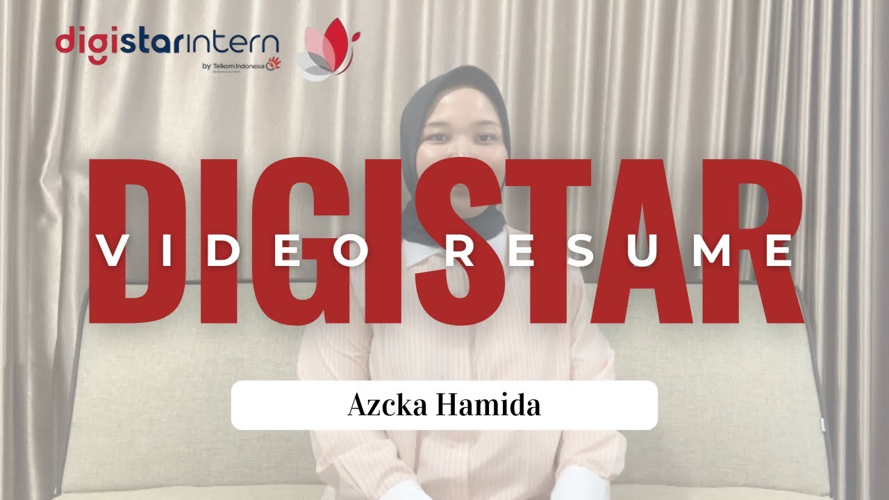 Get To Know Me!| Digistar Internship Video Resume| Azcka Hamida