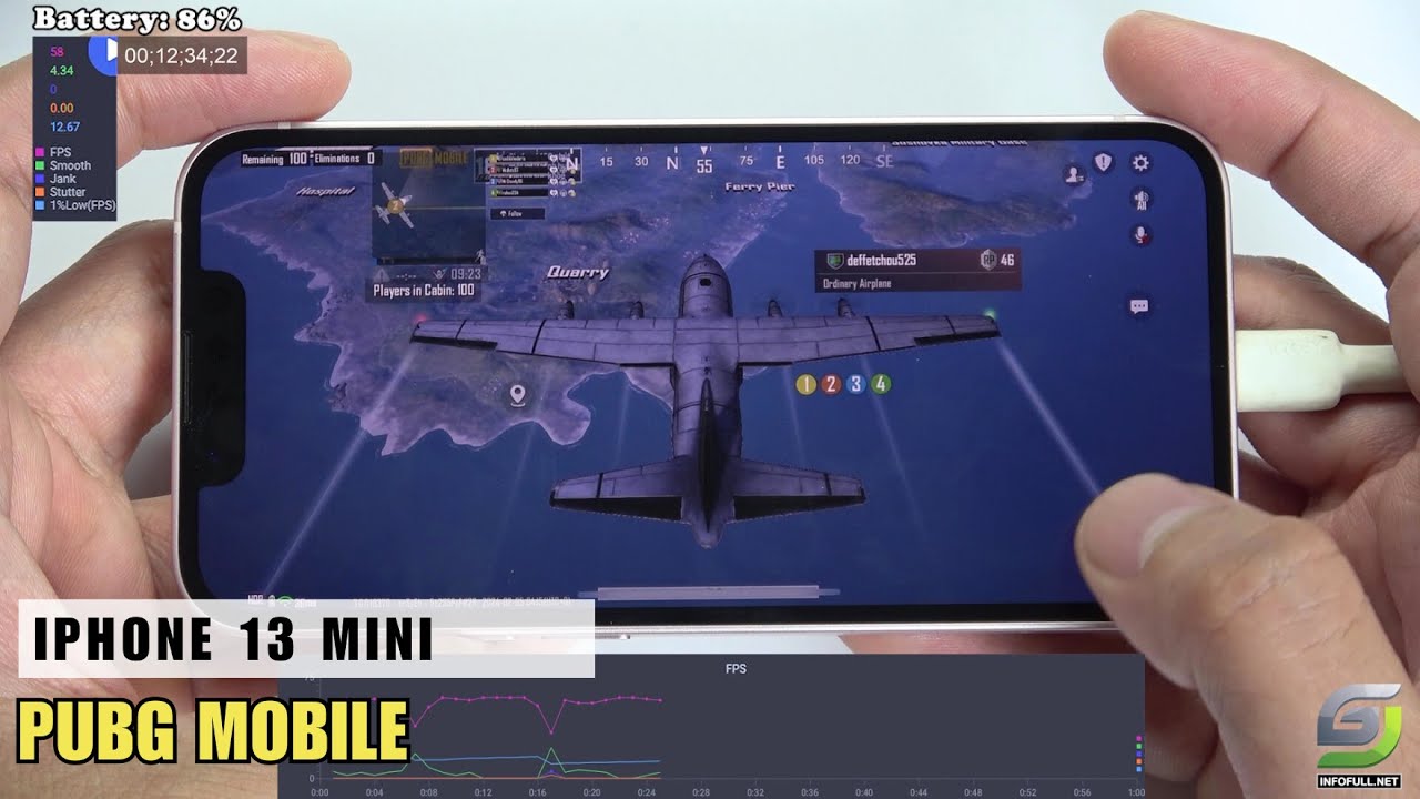 iPhone 13 Mini test game PUBG Mobile 2024 | Apple A15 Bionic
