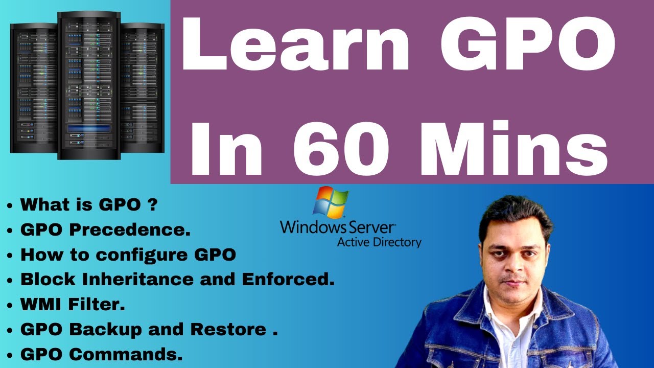 Learn Active Directory Group Policy Management in 60 Mins ! Complete GPO.