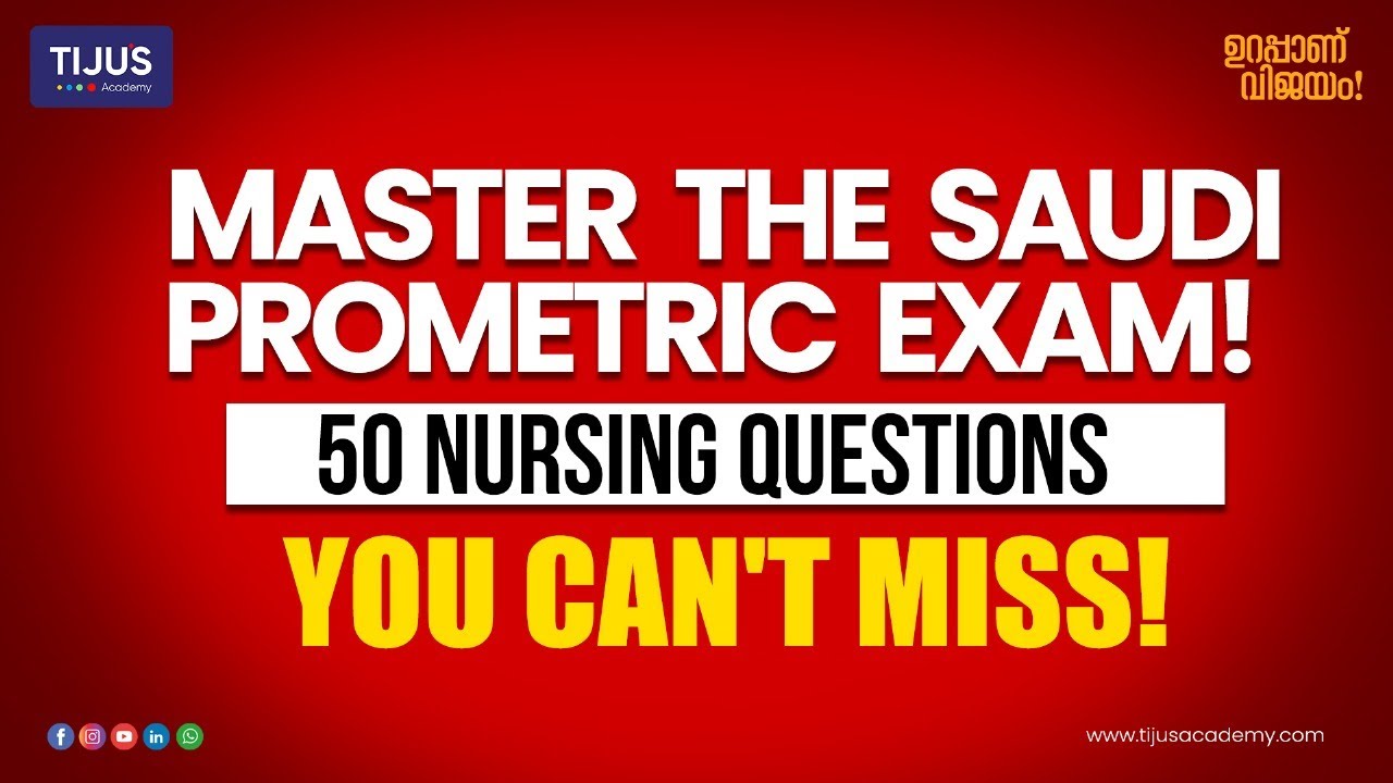 ✅ Master Saudi Prometric: 50 Must-Know Nursing Questions | Top Prometric Coaching Kerala