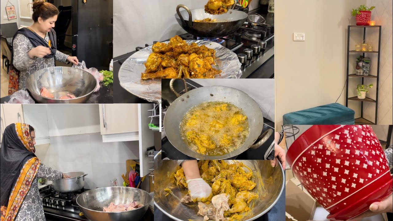 Dhamakedar Chicken Broast bnaia || Labour k lie bnaia boht sara khana || Corner set kia