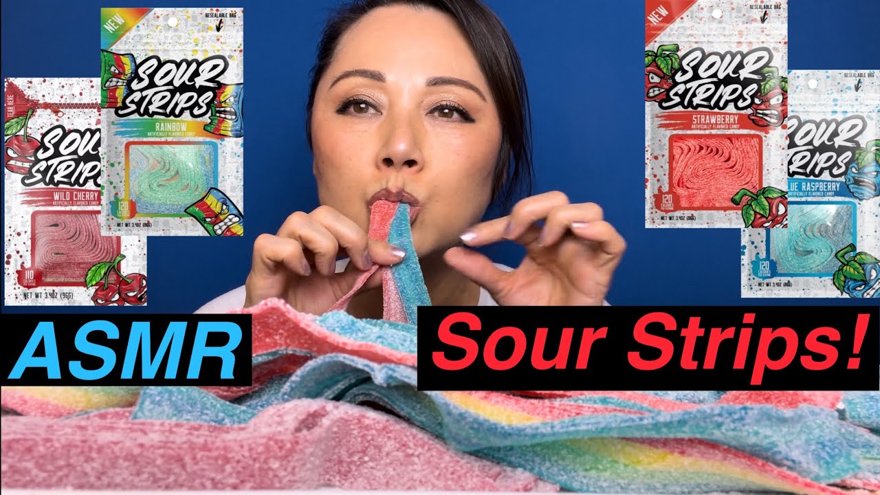 CLICK BELOW TO ORDER : ASMR EATING VARIETY OF SOUR STRIPS | INTENSE CHEWY SOUNDS!