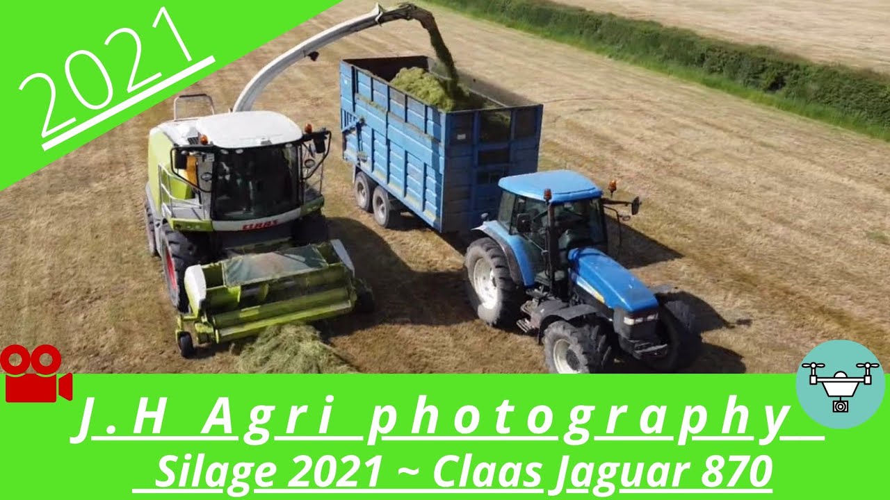 Silage 2021~Claas Jaguar 870 , New Holland T7 , TM and Dooley double - axle and tri - axel trailers