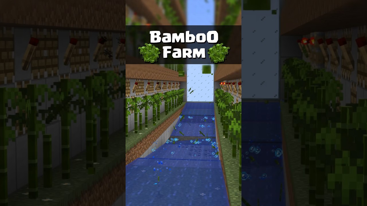 Minecraft Tutorial | EASY! Bamboo Farm 🎋 ( Bedrock 1.21+ ) #shorts #minecraft