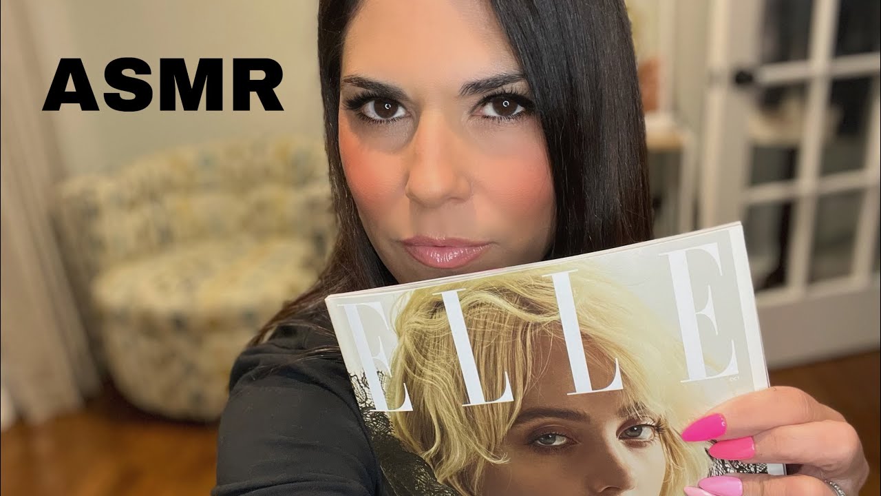 ASMR: ELLE magazine flip thru (whispering)