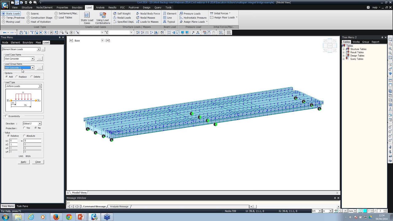 Eurocode Actions for Bridges for numerical analysis