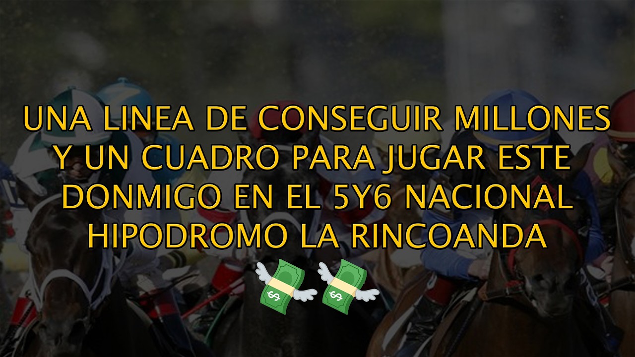 3 LINEAS ADELANTADAS PARA EL 5Y6 NACIONAL DE ESTE DOMINGO 22 DE FEBRERO EN LA RINCONADA