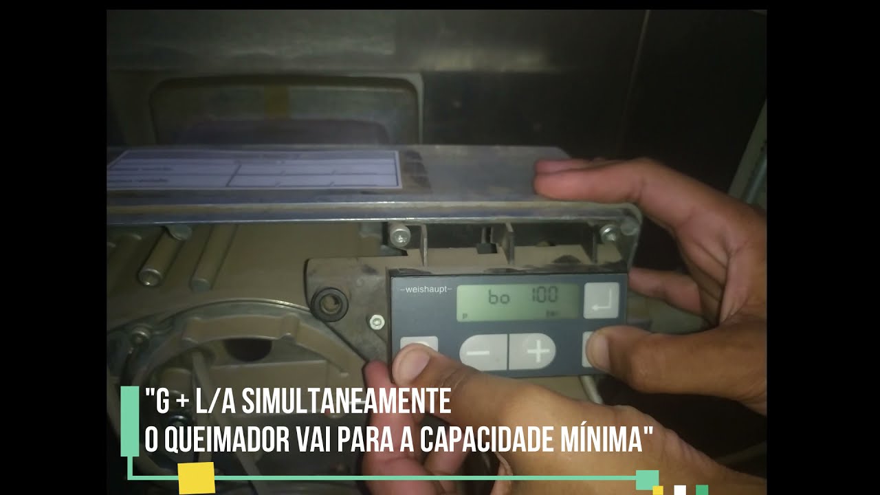 Queimador Weishaupt: Programação do gerenciador de gás