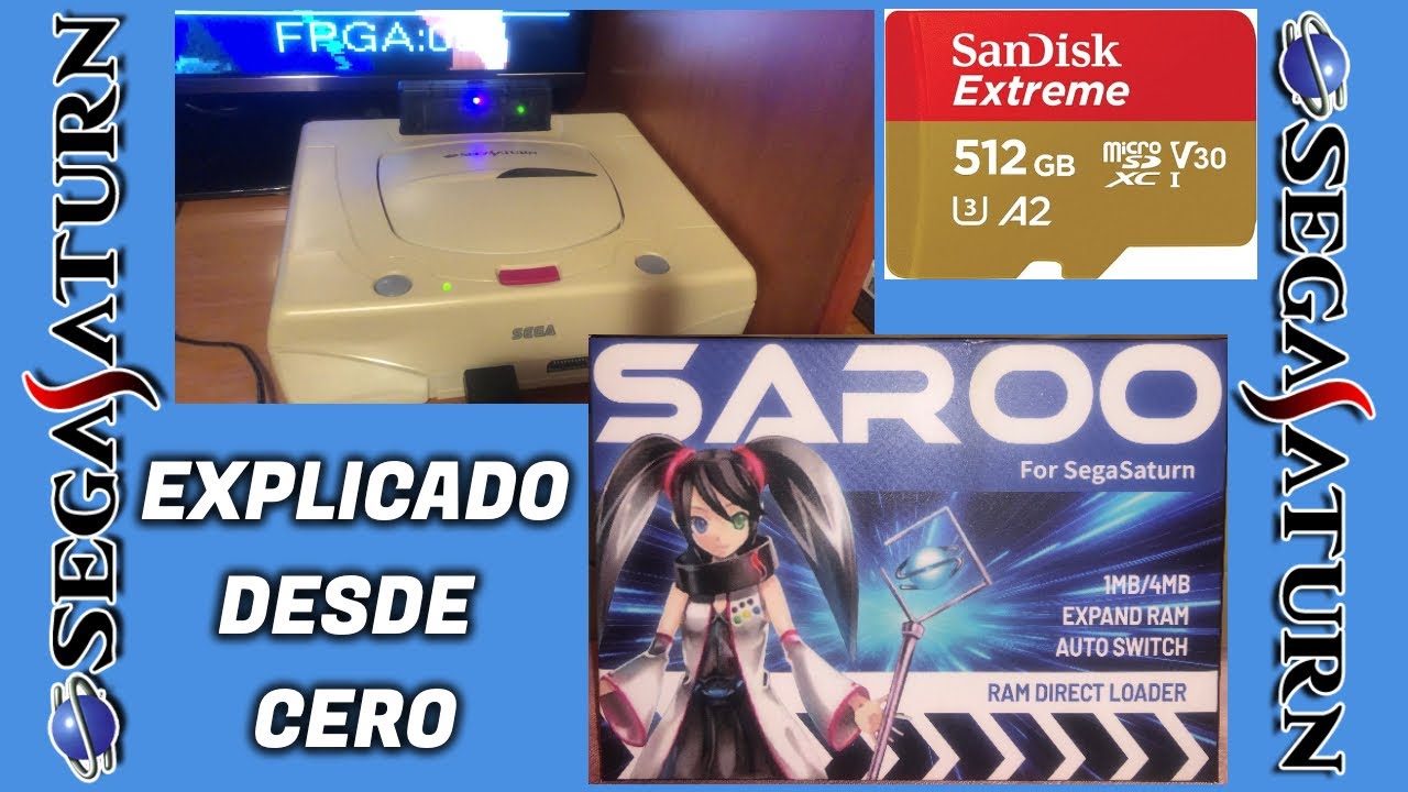 SAROO versión 1.37 para SEGA SATURN, TUTORIAL/REVIEW del MEJOR CARTUCHO para jugar desde MICRO SD