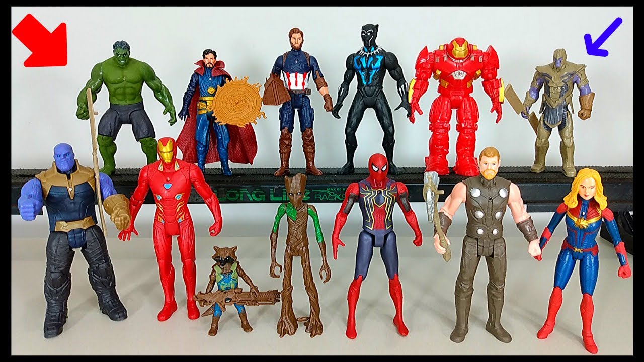 13 Bonecos Vingadores Ultimato e Guerra Infinita - Coleção Marvel Avengers EndGame e Infinity War