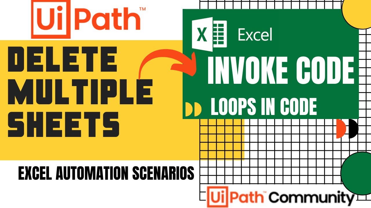 Использовать цикл в коде вызова | Удалить несколько листов UiPath | (Excel Automation UiPath) | С...