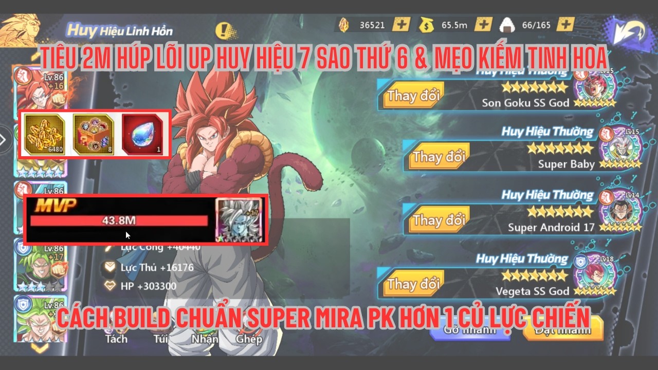 COMBO THỨC TỈNH #66 - Tiêu 2m húp lõi up huy liệu 7 sao - Cách build SUPER MIRA PK hơn 1m lực chiến