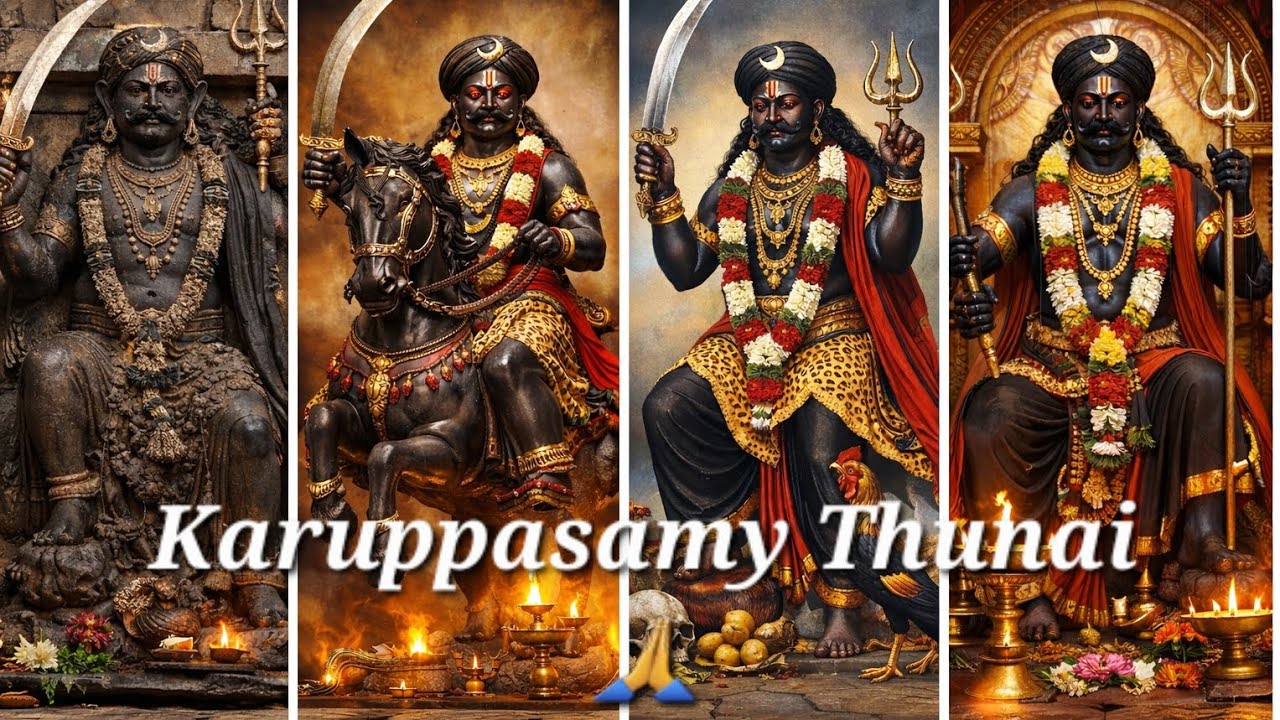 அங்கே இடி முழங்குது ⚡🔥 | Karuppasamy Folk Song | Tamil Bhakti @Sasgantales #Karuppasamy #status