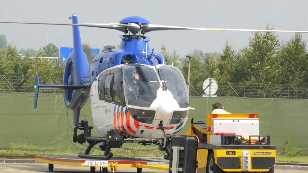EC135 PH-PXF landing at Schiphol East