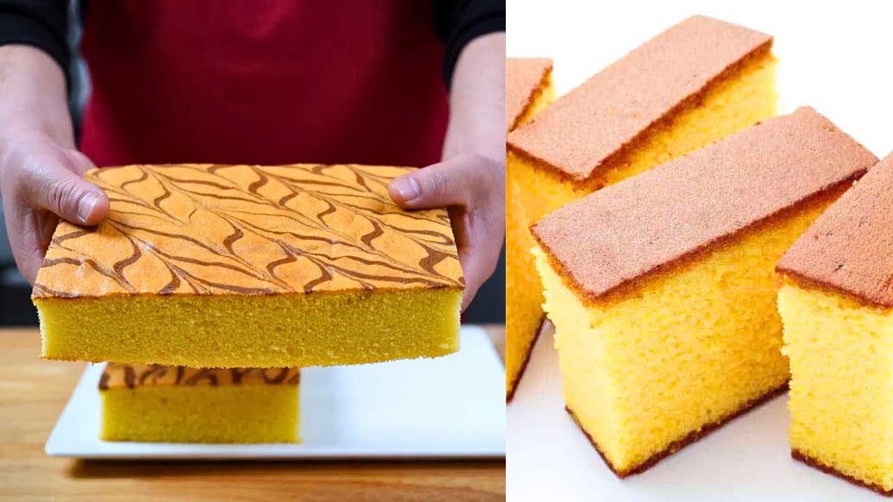 Easy European Sponge Cake Recipe | How To Make Basic Sponge Cake | Plain Sponge