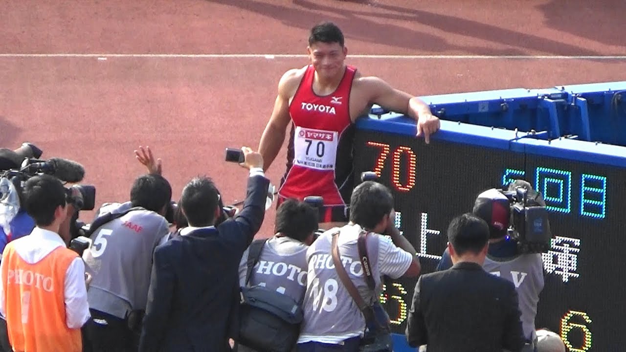 62m16 ごっつい男 湯上剛輝 日本新　by 2018 日本陸上選手権（維新百年記念公園陸上競技場・山口）