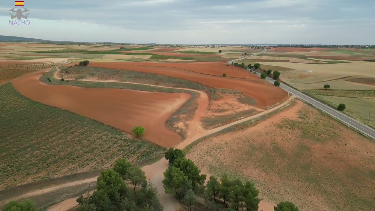 Desde el aire, Ermita de la Virgen de Magaceda, Villamayor de Santiago, Cuenca.